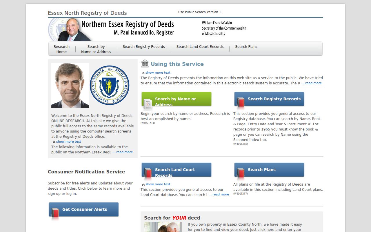 Andover residents directory Essex North deed index