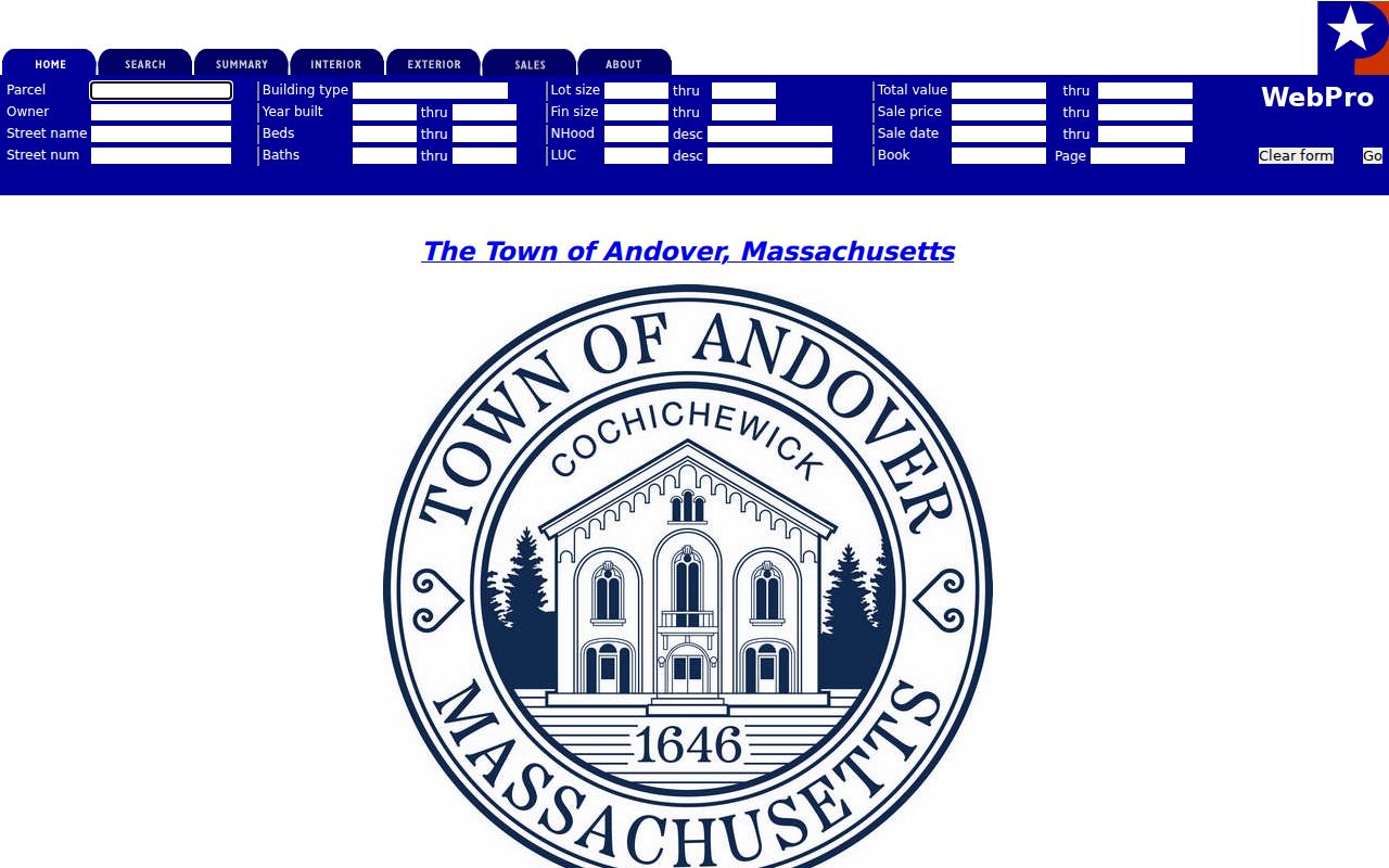 Andover residents directory Patriot property search